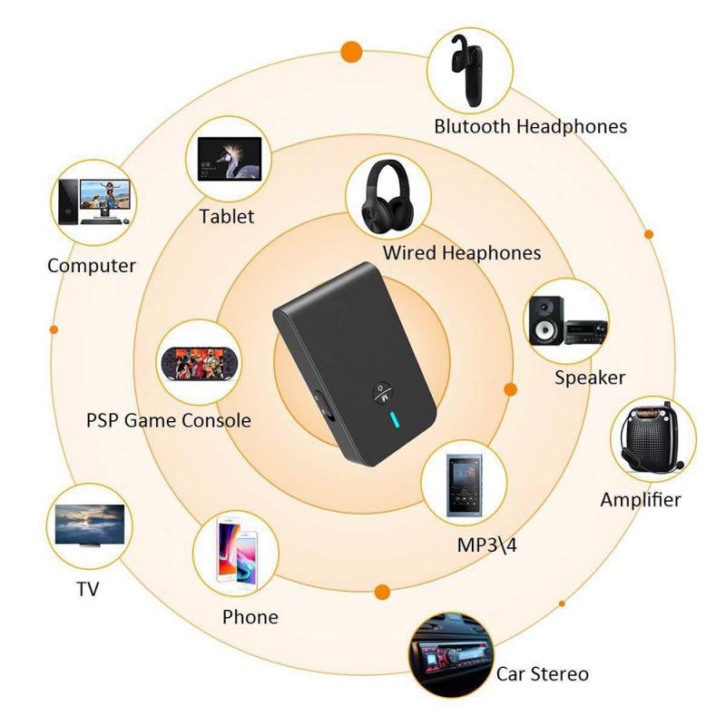 2 In 1 Bluetooth 5.0 Transmitter adapter Rechargeable Receiver For Tv Computer Car Speaker 3.5mm Jack Aux Hi-Fi Music Audio aux