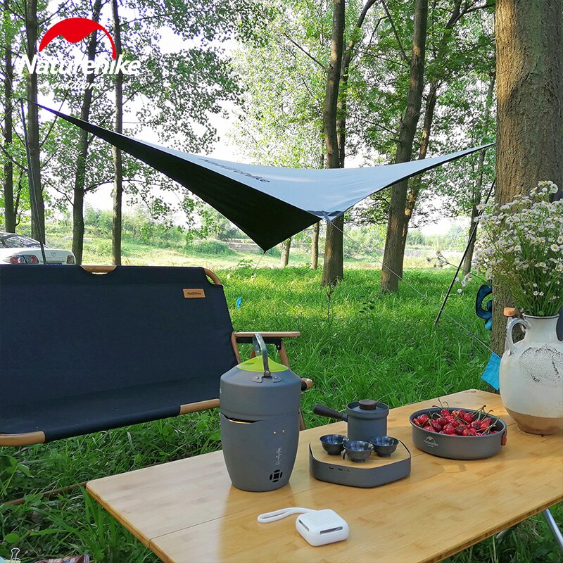 Naturehike camping presenning ultralet ly udendørs bærbar vandtæt soltæt solsejl fortelt sølv belægning soltæt baldakin