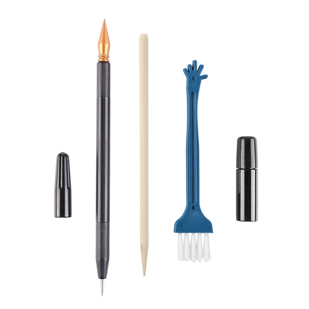 5Pcs Painting Drawing Scratch Arts Set with Stick Scraper Pen Black Brush for Scratch Sketch Art Papers Boards Tools DIY: 02