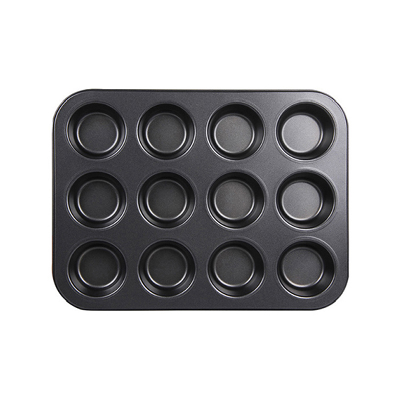 Molde quadrado do queque, Muffin Pan, Panela de aço carbono, Bakeware antiaderente, 657, 6 12 xícaras: Chocolate