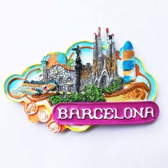 Barcelona, Spanje 3D Magneet Reizen Souvenirs Woondecoratie Koelkast Magnetische Stickers