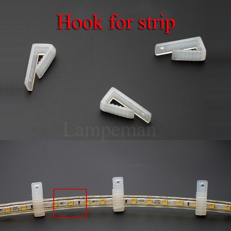Connector Plastic Clips Voor Opknoping Led Strip Licht Op De Muur Led Touw Accessoires