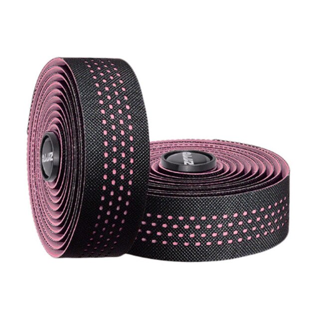 ZTTO-Cinta adhesiva antivibración, de , para Barra de bicicleta de carretera, EVA PU, con revestimiento colorido y 2 tapones: PINK