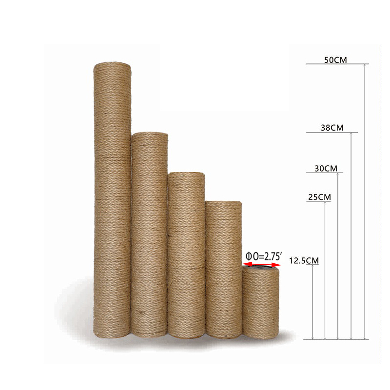 DIY Cat Scratching Post Replacement Post for Cat Tree Cat Tower Furniture Kittens Scratch Pole with M8 Screw Accessories