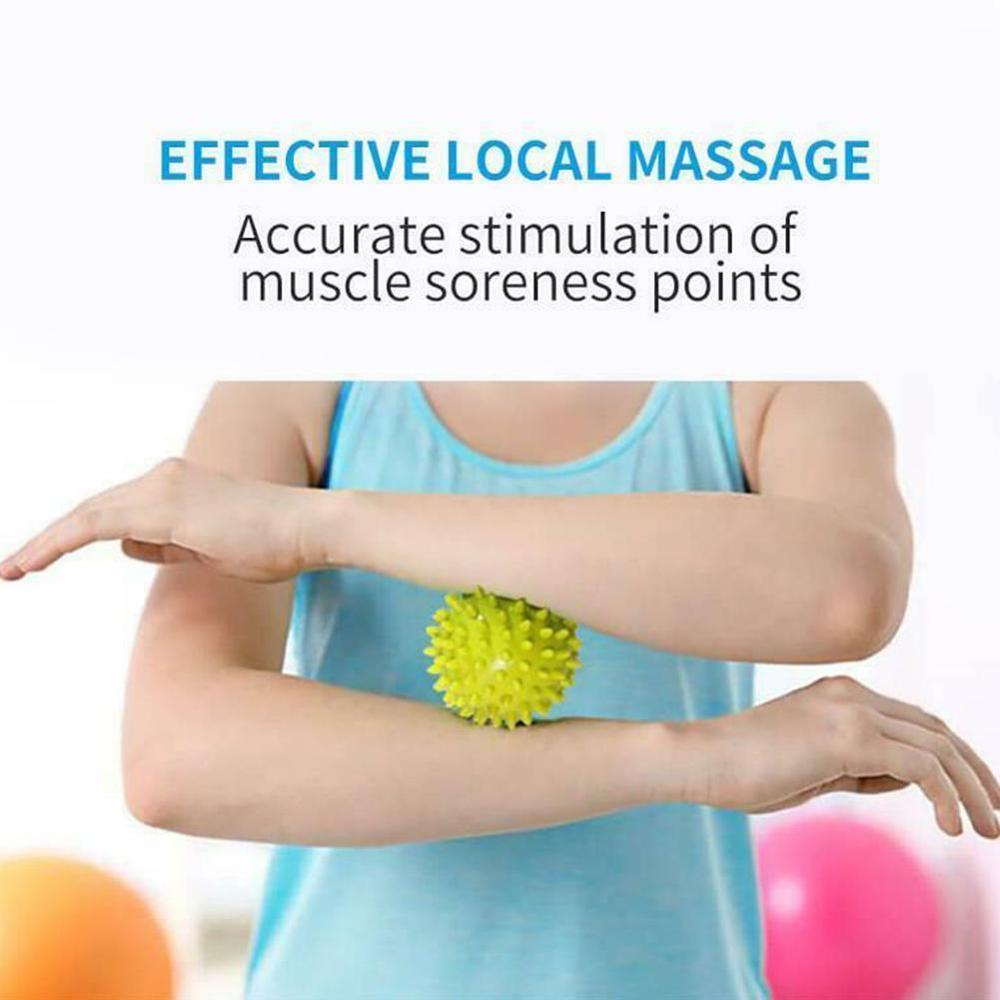 Gelb Fitness Faszie Ball Massage Ball muskel entspannung Massage Ball Ball igel Griff Fitness wirbelsäule akupressur Ball ba F8K1