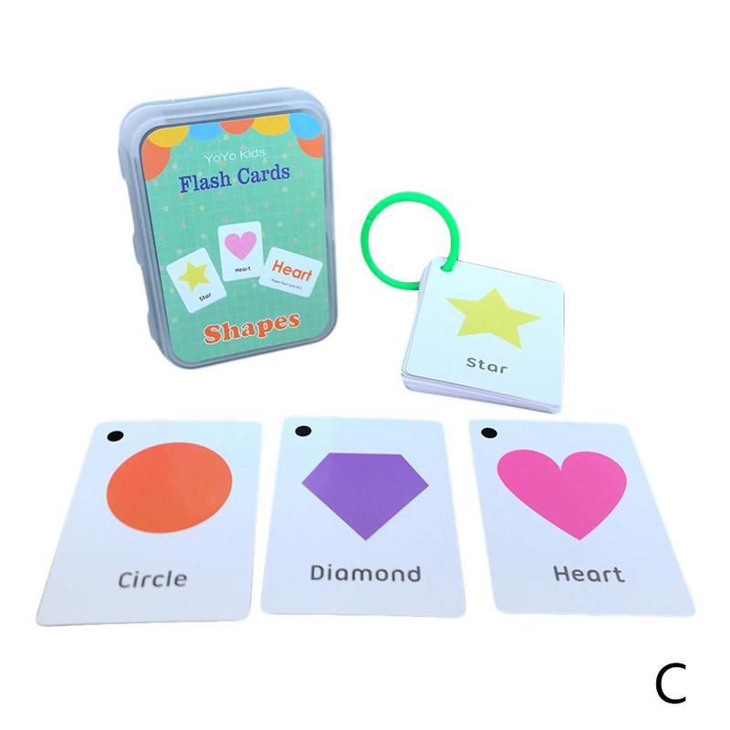 Montessori Cartoon Language Learning Cards Kids Early Development Learning Educational Language Training Ognitive Memory Cards: C