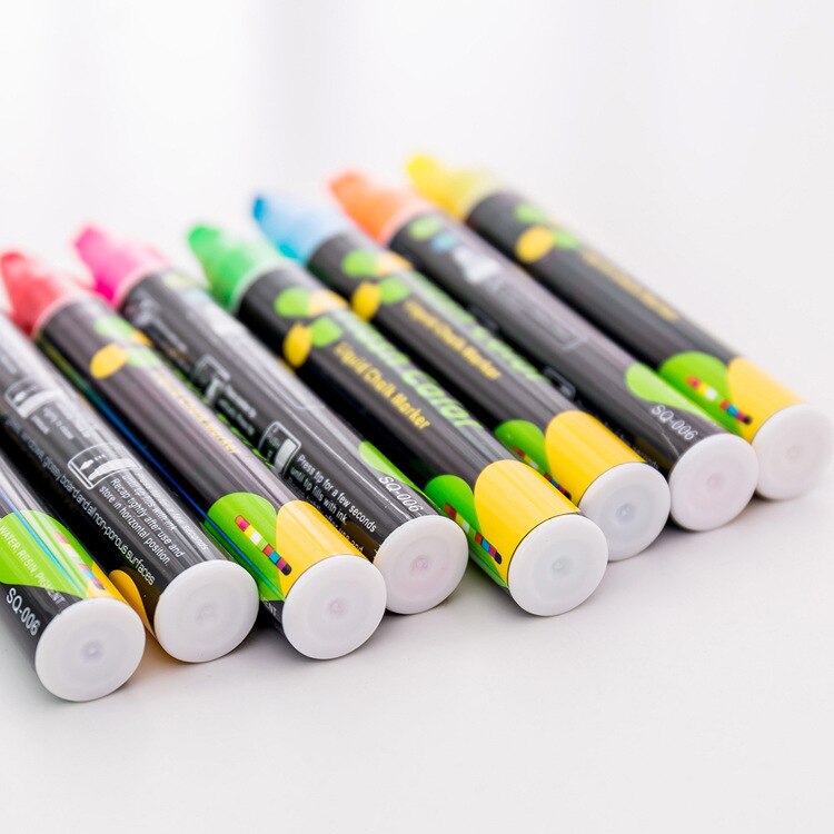 1 Pc Creatieve Flash Kleur Uitwisbare Markeerstift Voor Fluorescerende Plaat Pennen Vloeibare Krijt Marker Koreaanse Briefpapier