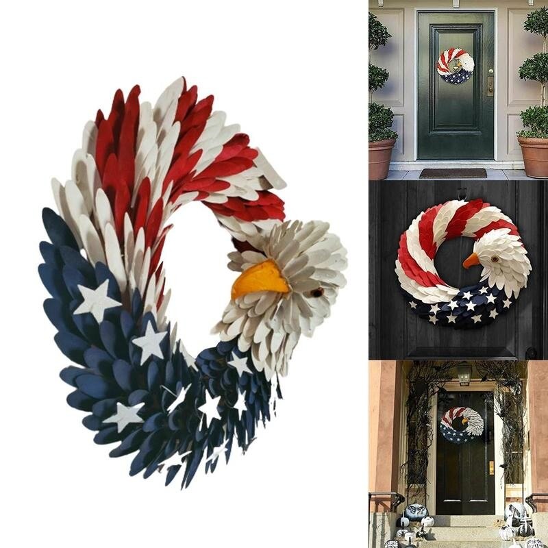 American Eagle Wreath - Patriotic Wreath for Front Door Election Vote President American Eagle Garland