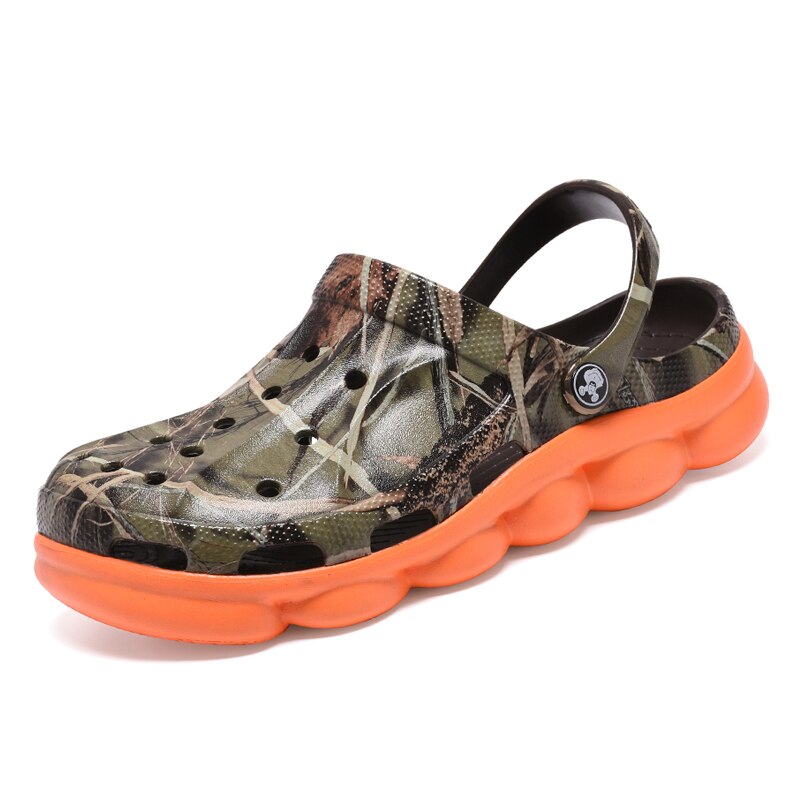 Mannen Zomer Jelly Sandalen Lichtgewicht Massage Camouflage Slippers Strand Croc Schoenen Gladiator Tuin Klompen Rubberen Onderkant