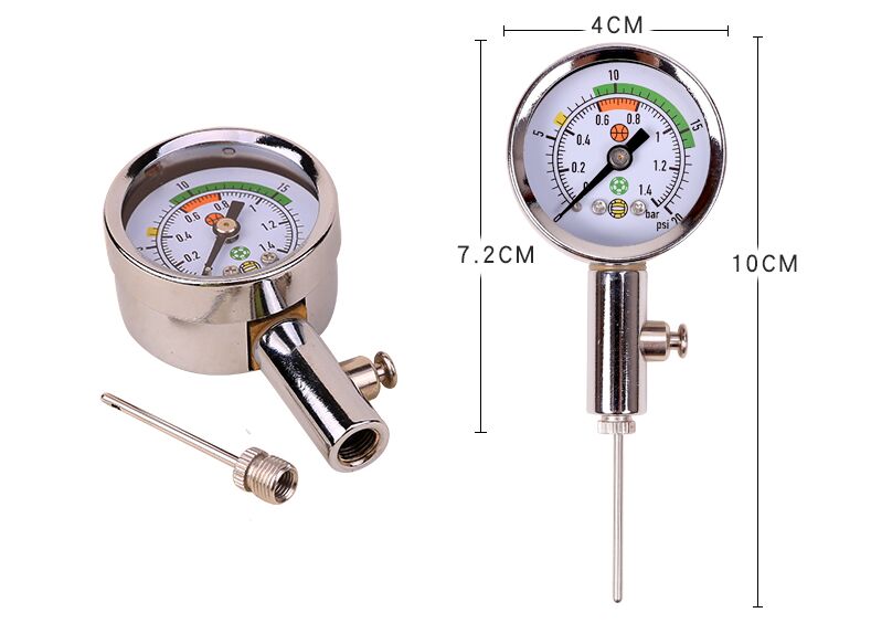 Mini Ball Druck Meter Basketball FußBall Volleyball Barometer Werkzeuge Luft Regler Druck Messen Werkzeug Luft Manometer