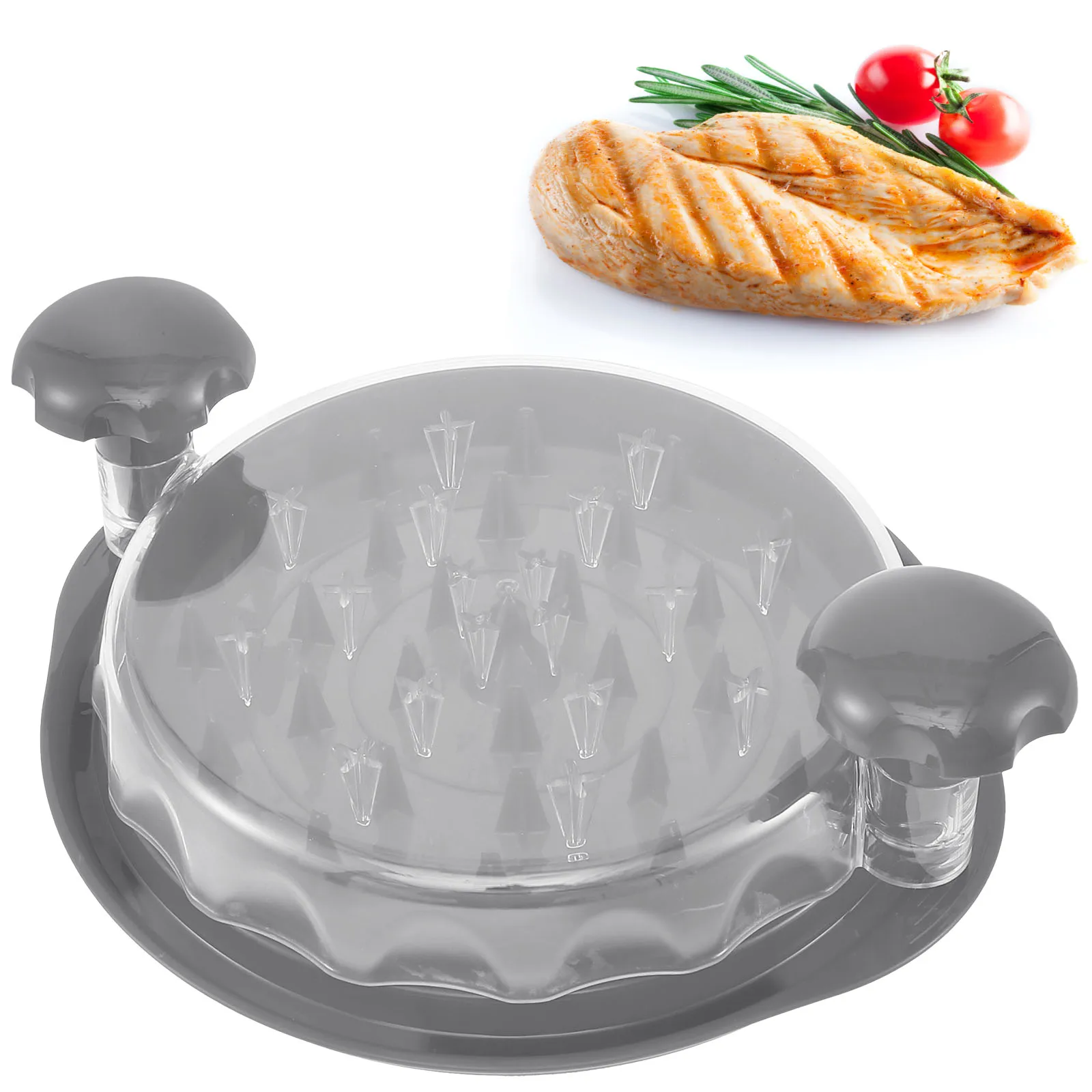 Een vleeshakker is beter dan een vleesversnipperaar met berenklauwen, bpa-vrij, antislip, vaatwasbestendig, keukengereedschap voor varkensvlees en rundvlees.: Grijs