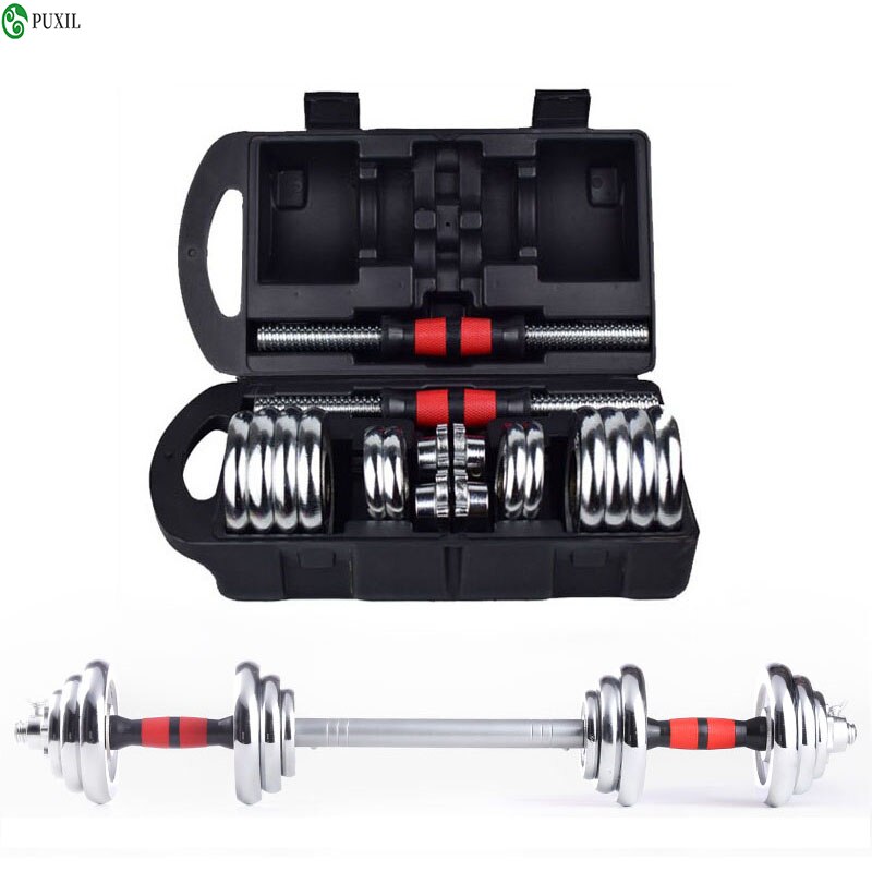 15KG adjustable weight dumbbells fitness dumbbell electroplating weight bars gym dumbbells barbell set for men Body Building