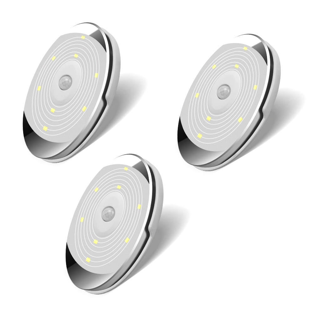 Led Nachtverlichting Draadloze Pir Motion Sensor Led Batterij Trappen/Kast/Garderobe/Kast Puck Licht Onder Kabinet nacht Verlichting