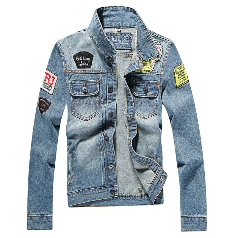 Jaket Jeans Mens Ripped Jean Jacket Ripped Jean Jacket Oversized