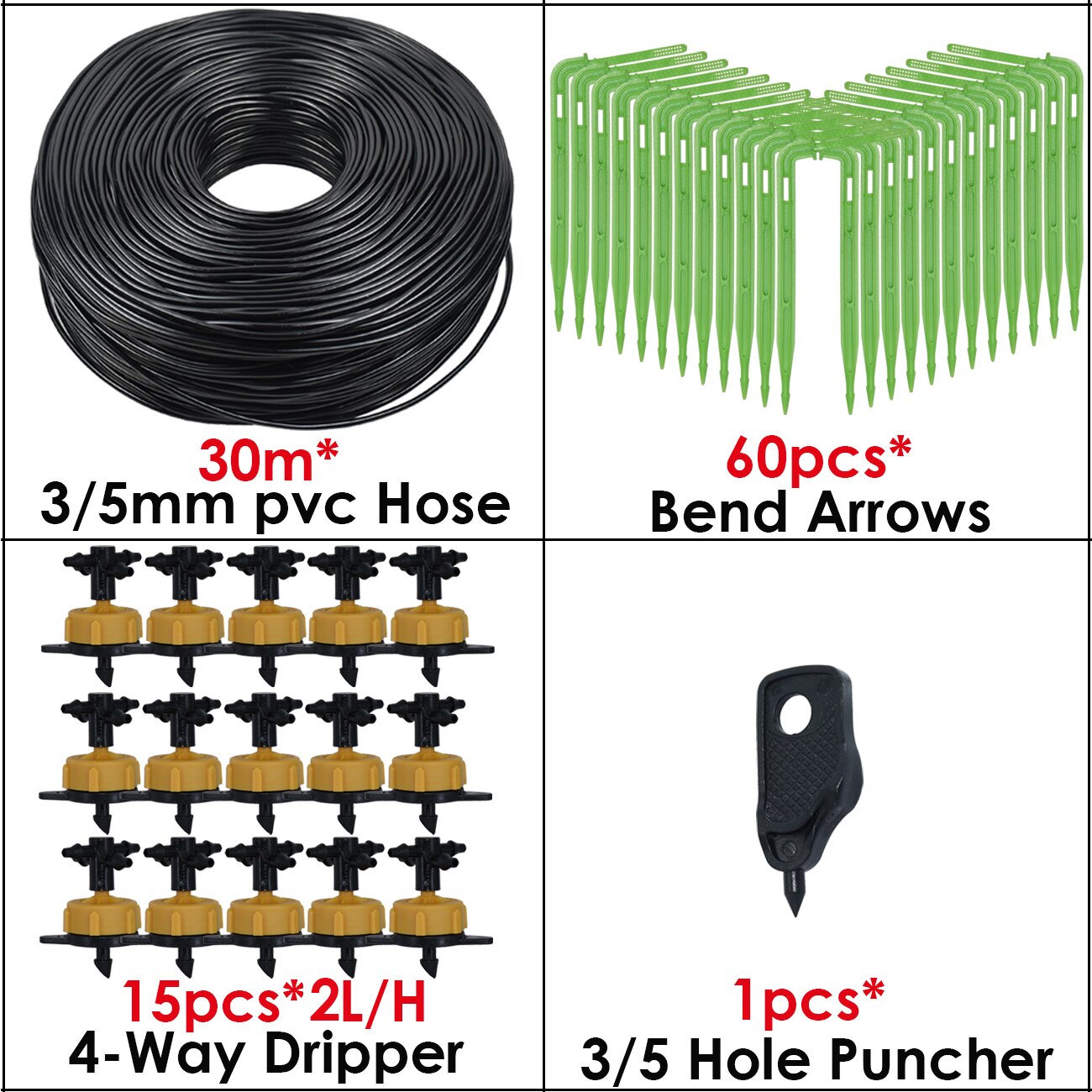 KESLA 10-100M 2L 4L 8L/H Garden Micro Drip Irrigation 1/8'' Hose Emitter Watering System Kit 3/5mm Arrow Dripper Tool Greenhouse