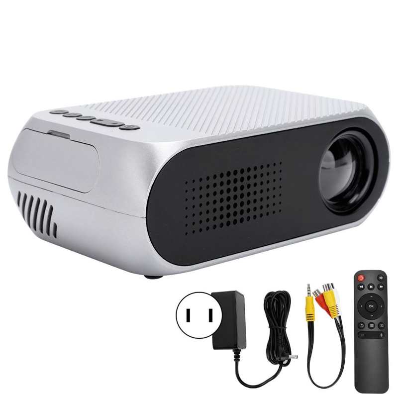 home theater sound system Mini Projector Silver Micro Portable 1080P LED Multi-Function for Home Theater 100-240V home cinema: US
