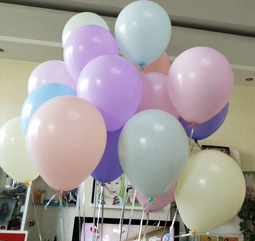 50 /100pcs 10inch Multicolor Pastel Candy Balloons Wedding Baloons Round Macaron Balloon Arch Decoration BirthdayParty Balloons