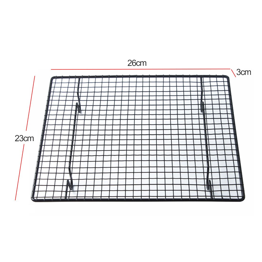Griglia di raffreddamento per torte in metallo antiaderente in acciaio inossidabile biscotti a rete biscotti supporto per asciugatura del Pannello strumenti per teglia da cucina: 23x26cm