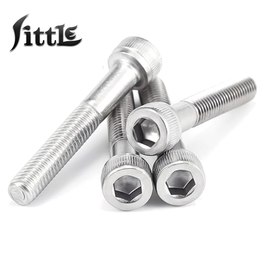 1/10 Pcs Vis 304 Half Draad Cup Hoofd Socket Cap Schroef M4 M5 M6 M8 M10 Half Draad Schouder Schroeven en Bouten Tornillos Parafuso