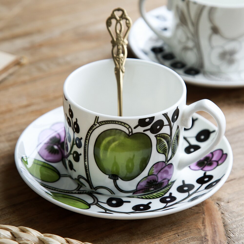 Bone China Coffee Cup European Afternoon Tea Cups Simple Luxury Espresso Cups Porcelain Cup DA60BYD