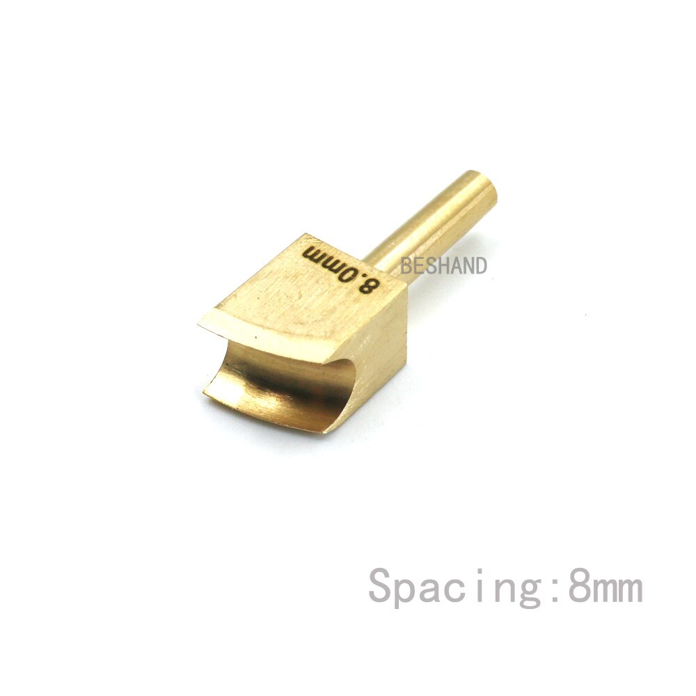 Rand Rillmaschinen Lineer Rand Gerät Tipps Durcheinander Burnisher Kopf Lötkolben Spitze für Leder Handwerk DIY Dichtung Polieren Werkzeug setzt: 8mm