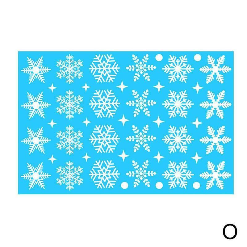 Merry Christmas Window Wall Sticker Santa Claus Deer Glass Window Xmas Static Sticker 2022 Year Decals Home Decoration: O