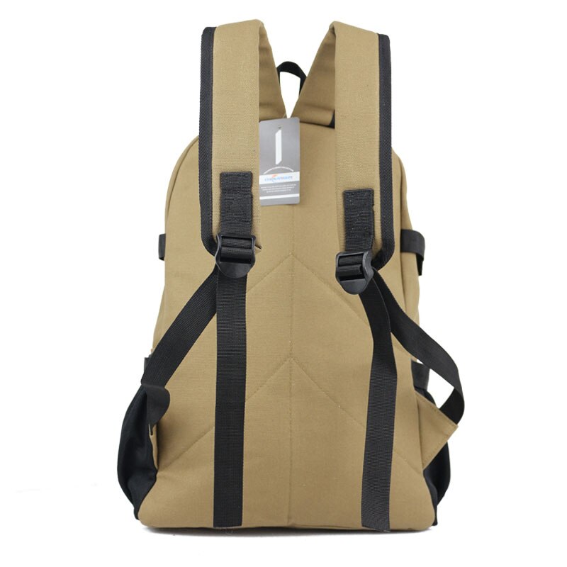 Chuwanglin Leisure Mannen Rugzak Reistas Riem Rits Effen Kleur Toevallige Canvas Rugzak Schooltas ZDD5194