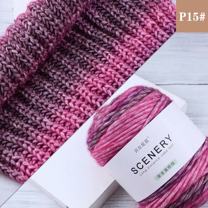 Super Zachte Melange Merino Wol Anti Pilling Hand Gebreide Haak Garen Glad Dik Natuurlijke Katoen Voor Trui Deken 100 G/stk: P15