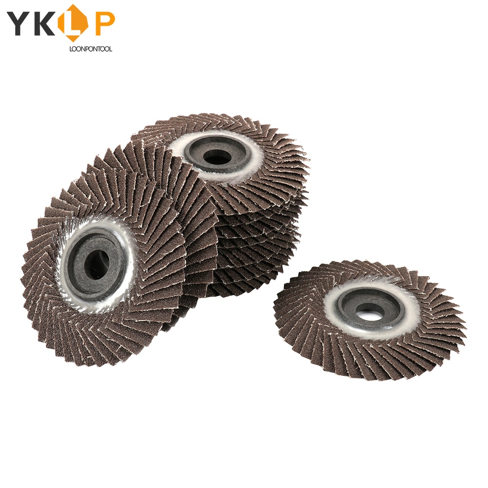 10Pcs 4 inch 80/320# Flap Sanding Disc with 5/8" Bore Abrasive Grinding Flap Wheel for Angle Grinder Polishing and Derusting