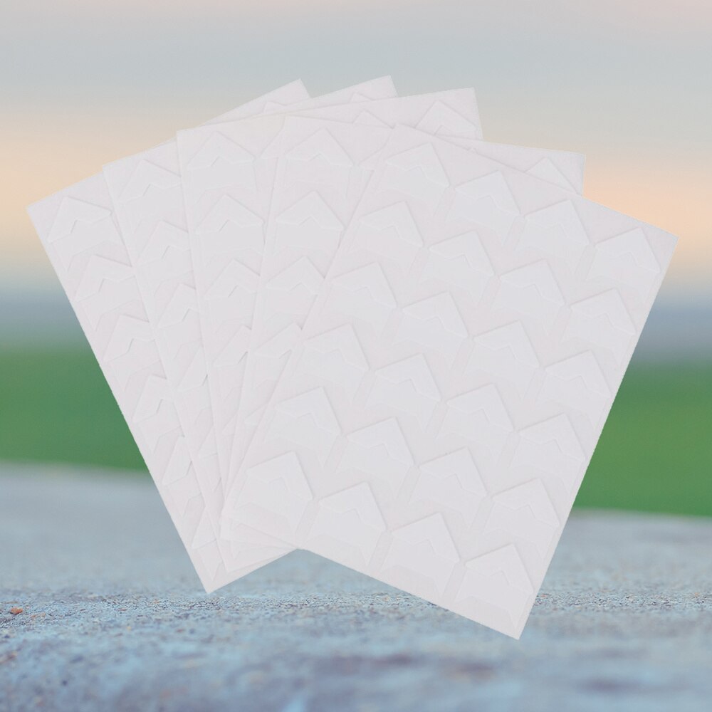 10 Sheets Photo Mounting Corners Self-adhesive Paper Photo Corner Stickers DIY Picture Accessories for Diary Album White