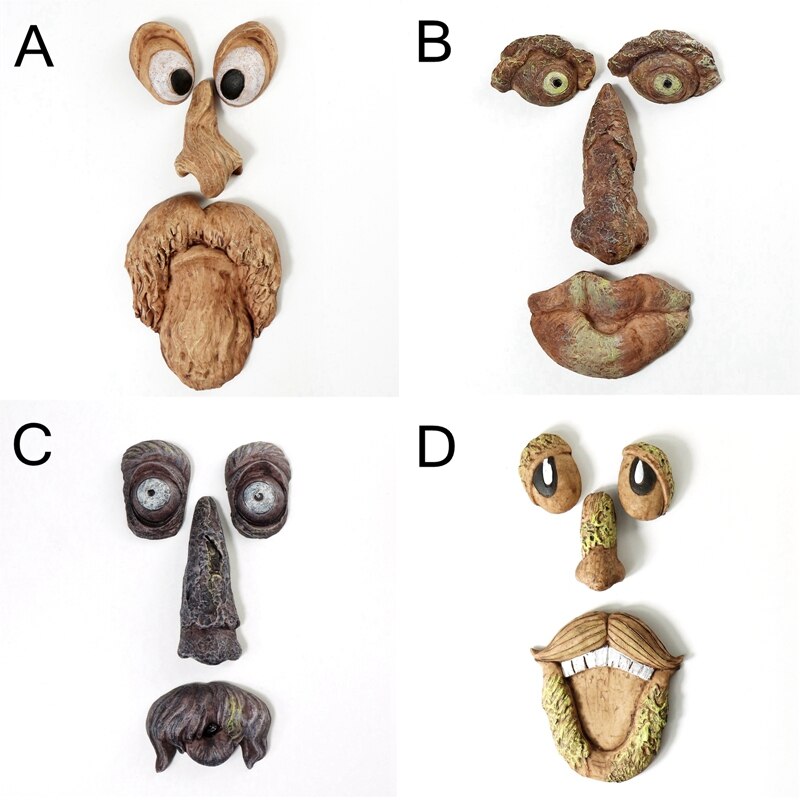 Old Man Tree Hugger Tree Face Outdoor Funny Old Man Tree Sculpture Yard Art Garden Peeker Interesting Garden Decoration