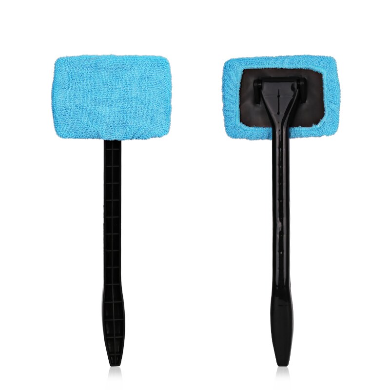 Auto Window Cleaner Windshield Windscreen Microfiber Car Wash Brush Dust Long Handle Car Cleaning Tool Car Care Glass Towel: sky blue