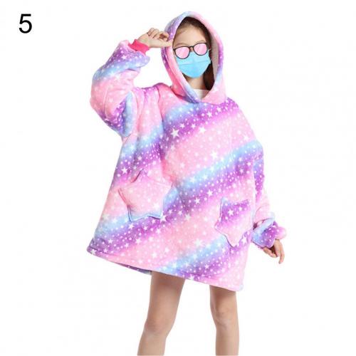 Robe de nuit à capuche en cachemire pour enfants, peignoir pour garçons et filles, Pyjamas: 5