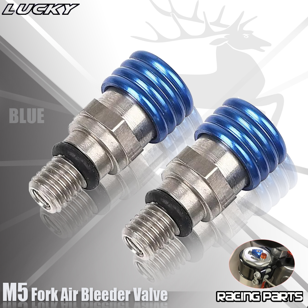M5 Schraube Gabel Entlüfter Linderung Ventil Für Kawasaki Yamaha CR CRF YZ YZF WRF KX KXF RMZ 80 125 250 450 MX Moto-Cross Enduro: Blau