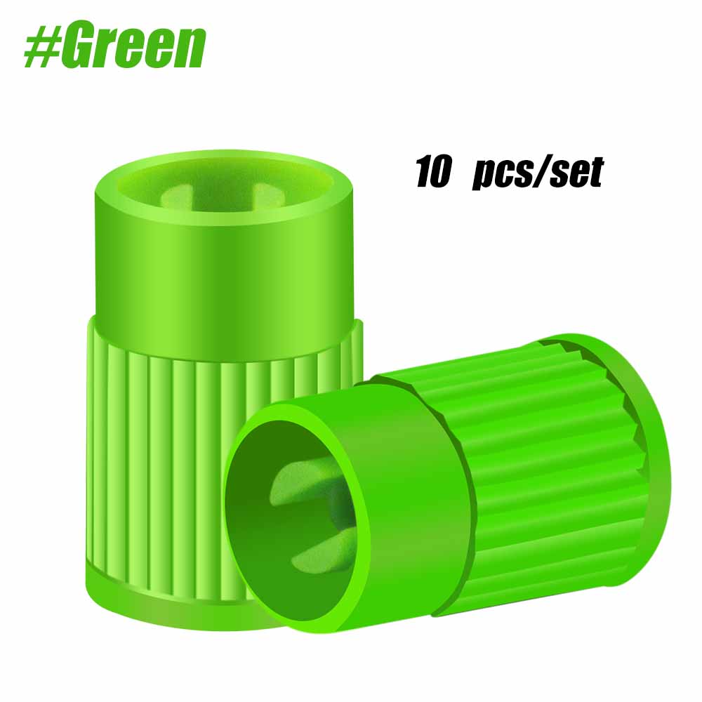 10pcs Tyre Valve Caps, Plastic Car Tire Stem Dust Covers Universal Valve Caps for Cars Trucks Motorcycles SUVs and Bikes: green