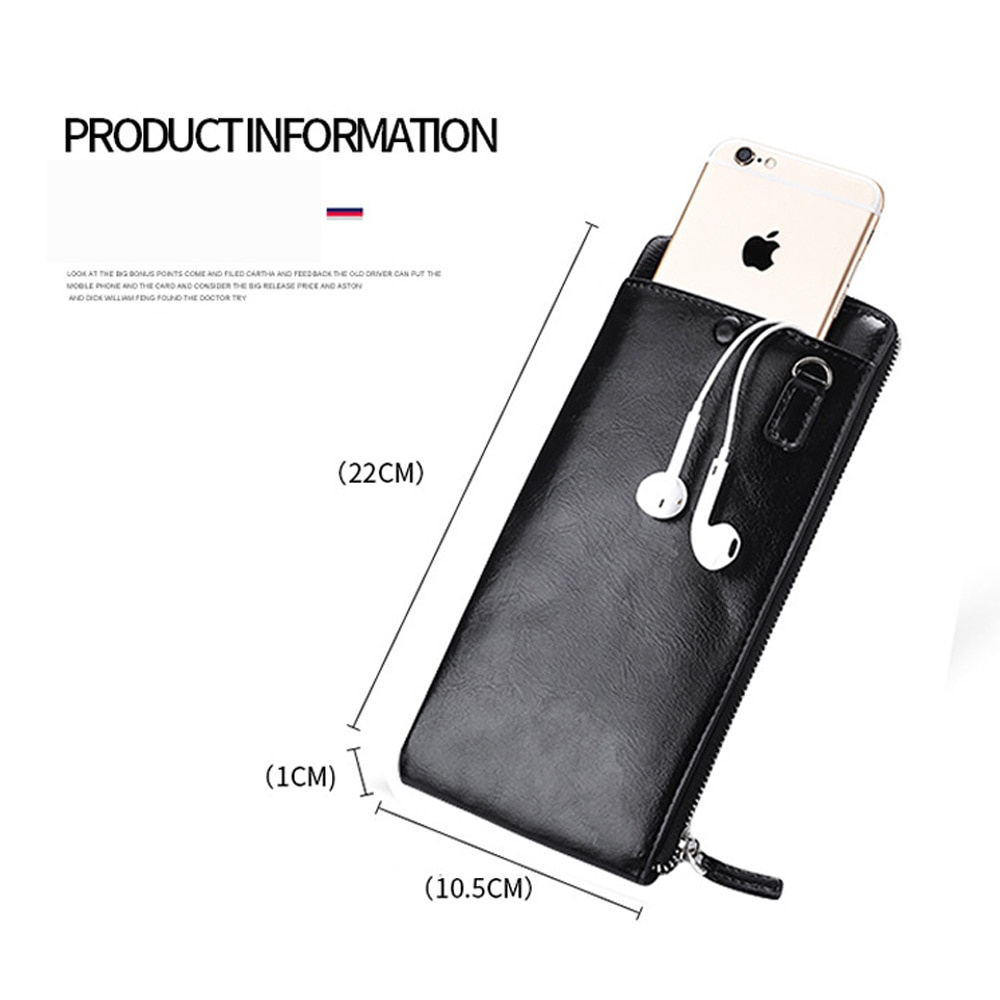 Medyla Mannen Portemonnee Mode Lange Wallet Multi-Card Draagbare Portemonnee Telefoon Tas Rits Portemonnee Mode Toevallige Zak