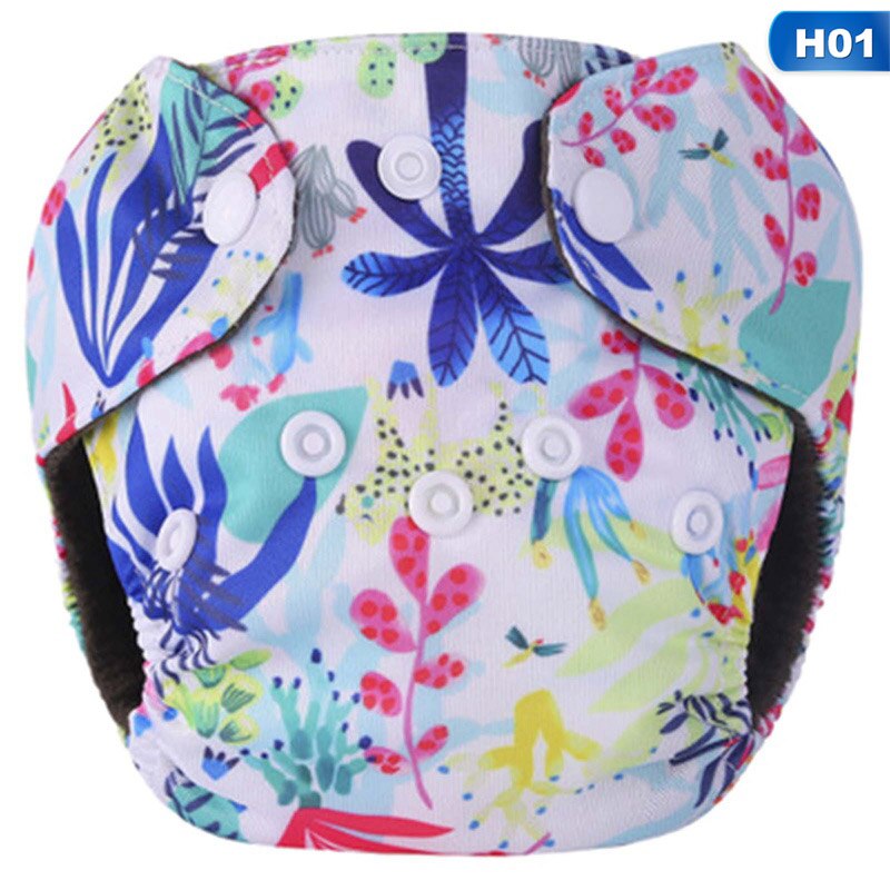 Leuke Cartoon Pttern Luier Voor Baby Kids Bamboe Houtskool Ultradunne Pasgeboren Baby Luiers Nb Aio Doek Luier Fit Voor 0-3Kg: DP0057H01