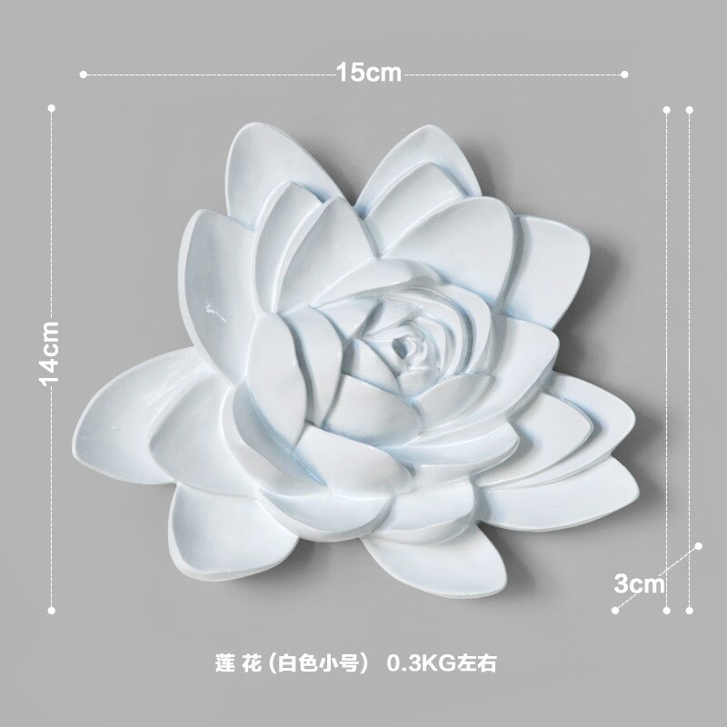 3D Stereo Harz Lotus Fisch Blumen Handwerk Dekoration Europäischen Wohnzimmer Hause Wand Hängen Fische Wandbild Kreative Wand Aufkleber: 7