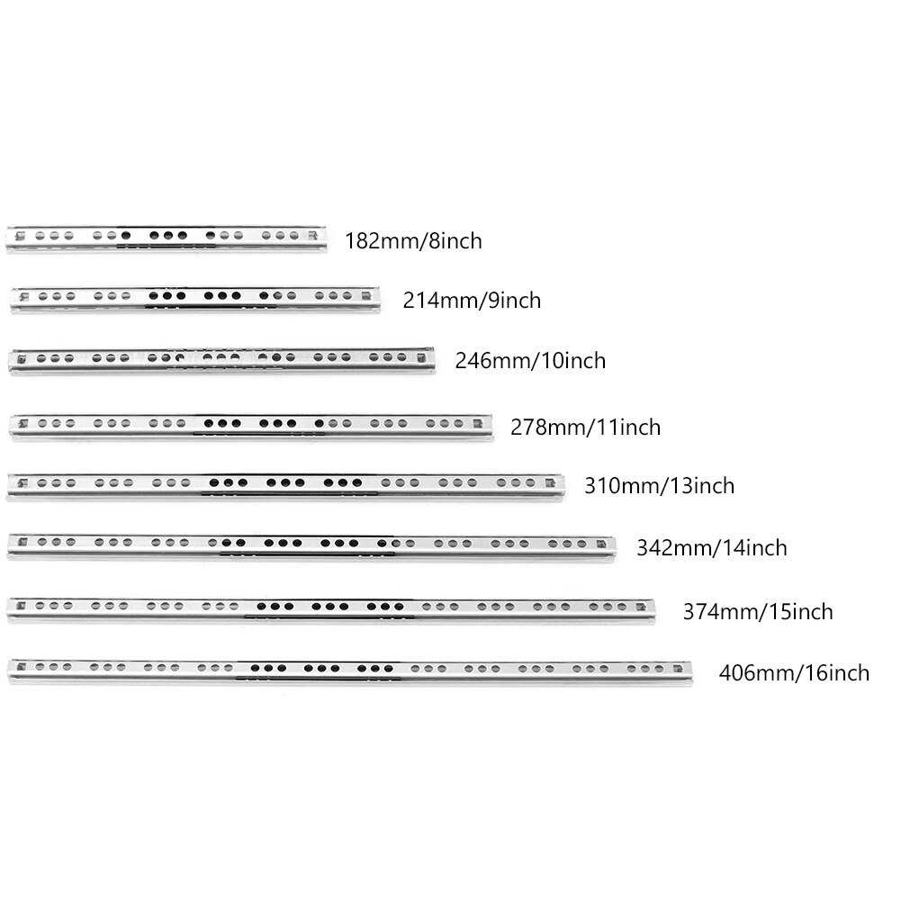 17Mm Breed Micro Gids Staal Bal 2 Stukken Staal Bal 2 Fold Bal Slide Kasten Lade Stalen Bal Slide lade Kast Slides