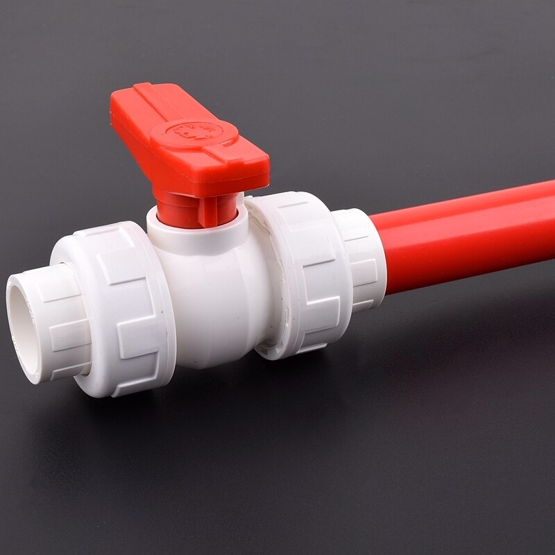 1Pc 20/25/32/40/50mm PVC Pipe Union Ball Valve Garden Irrigation Water Pipe Connector Aquarium Adapter Slip Shut Valve