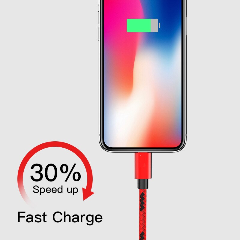 NOHON Nylon USB Lade Datenkabel Für Apple Für iPhone X 7 6 8 6S 5S Plus XS MAX XR Für iPad Mini 8 Pin Schnelle Lade Kabel 2M