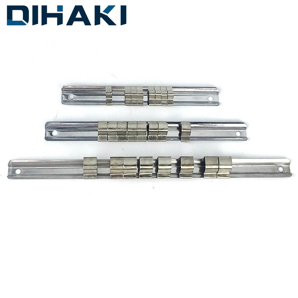 3Pcs Socket Storage Rack 8 Socket Divider Rail Tray Holder Brackets Shelf Stand Tool Organizer for Socket Wrench 1/2` 3/8` 1/4`