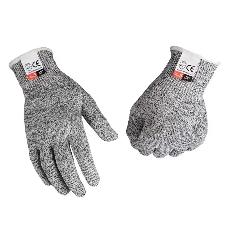 Guantes resistentes a cortes de grado 5, Material HPPE, equipo de protección para cocina y jardín, a prueba de arañazos para manipulación de vidrio, seguridad en el trabajo: M