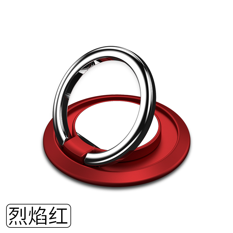 Vinger Ring Metalen Mobiele Telefoon Standhouder Graden Rotatie Voor Iphone 11 Pro Voor Samsung S9 Alle Mobiele Telefoons Stand tablet: Red