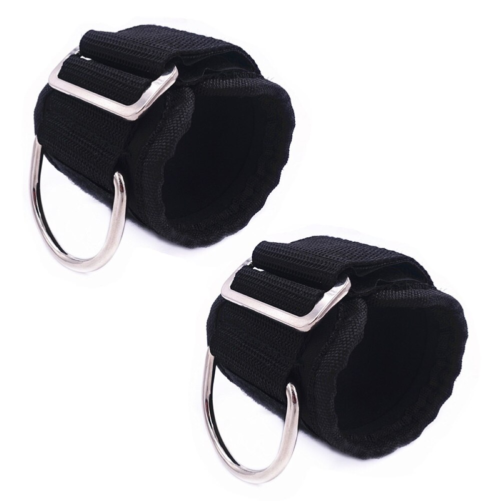 2Stck Heimat Fitnessstudio Fitness Verstellbare Riemchen D-Ring Befestigung für Kabel Maschine Fitness Ausrügestochen Zubehör: Schwarzes