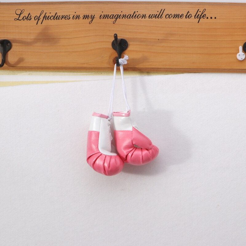 2 Stks/paar Mini Bokshandschoenen Auto Hanger Effen Kleur Miniatuur Ponsen Handschoenen Thuis Muur Opknoping Decoratie Ornamenten
