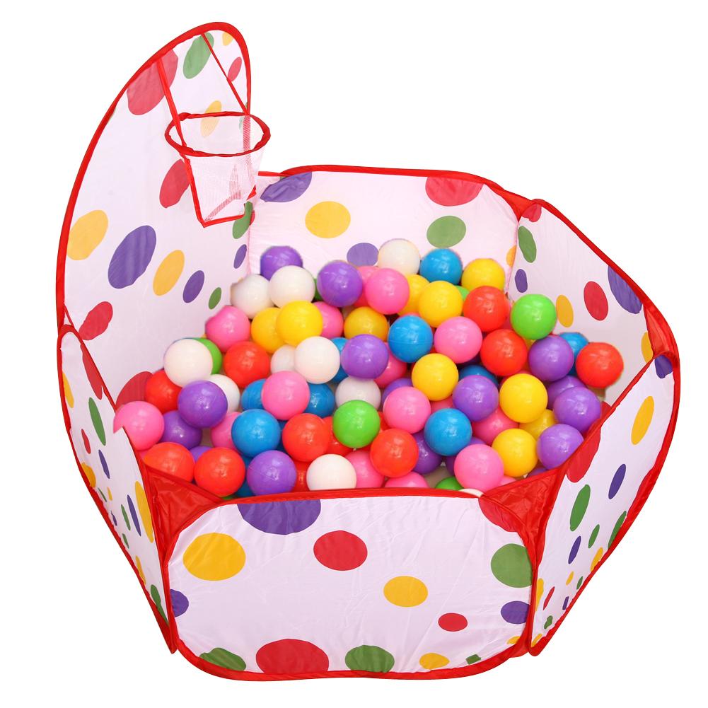 Play House Indoor and Outdoor Easy Folding Ocean Ball Pool Pit Game Tent Play Hut Girls Garden Playhouse Kids Children Toy Tent: Tent 01 and 25 balls