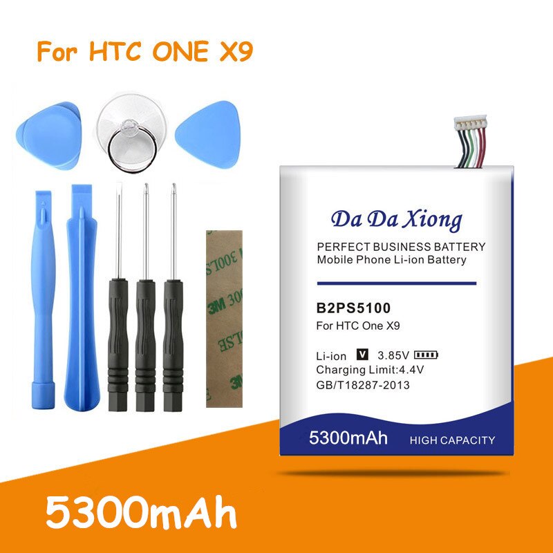 5300 mah  b2 ps 5100 mobiele telefoonbatterij voor htc one  x9 dual  x9e e56ml x9u mobiele telefoon vervangende batterij