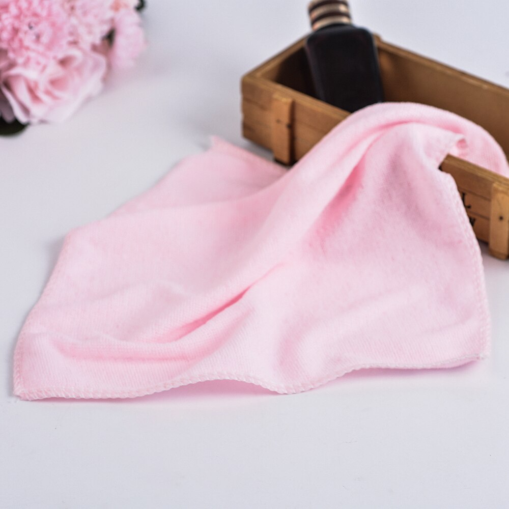 Urijk 1pc bilvask håndklæder plys mikrofiber vask tørre håndklæde stærk tyk plys polyester fiber rengørings håndklæde køkkenværktøj: Lyserød / 30 x 70cm