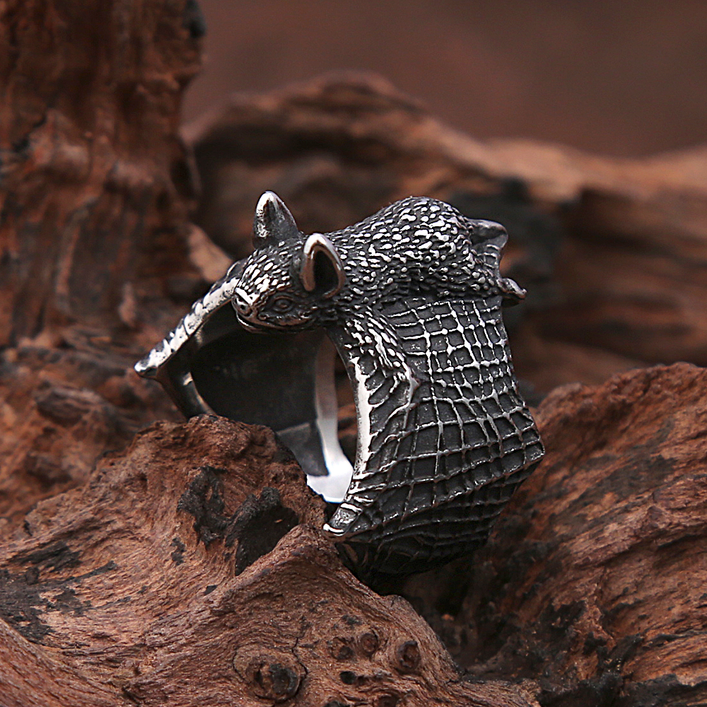 Bague Chauve-Souris Rétro en Acier Inoxydable pour Homme, Anneau Animal, Personnalité, , ix, Ajustable, Bijoux , Directe, SION L